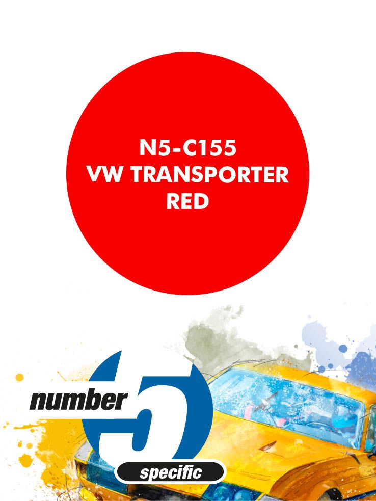 Number 5 N5-C155 VW Transporter Red
