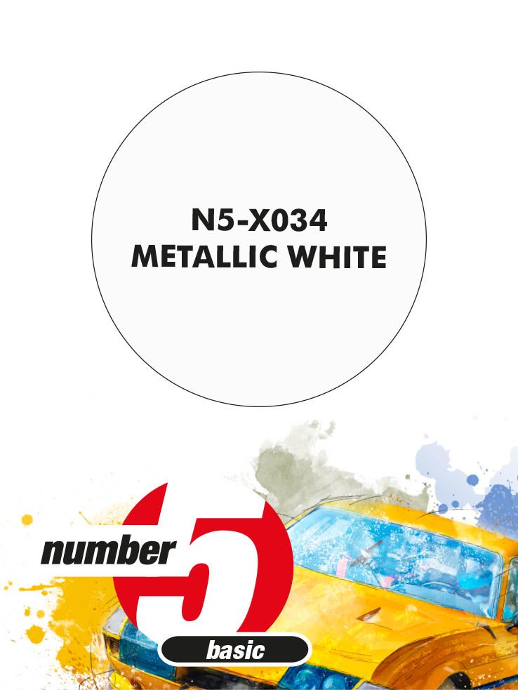 Number 5 N5-X034 Metallic White