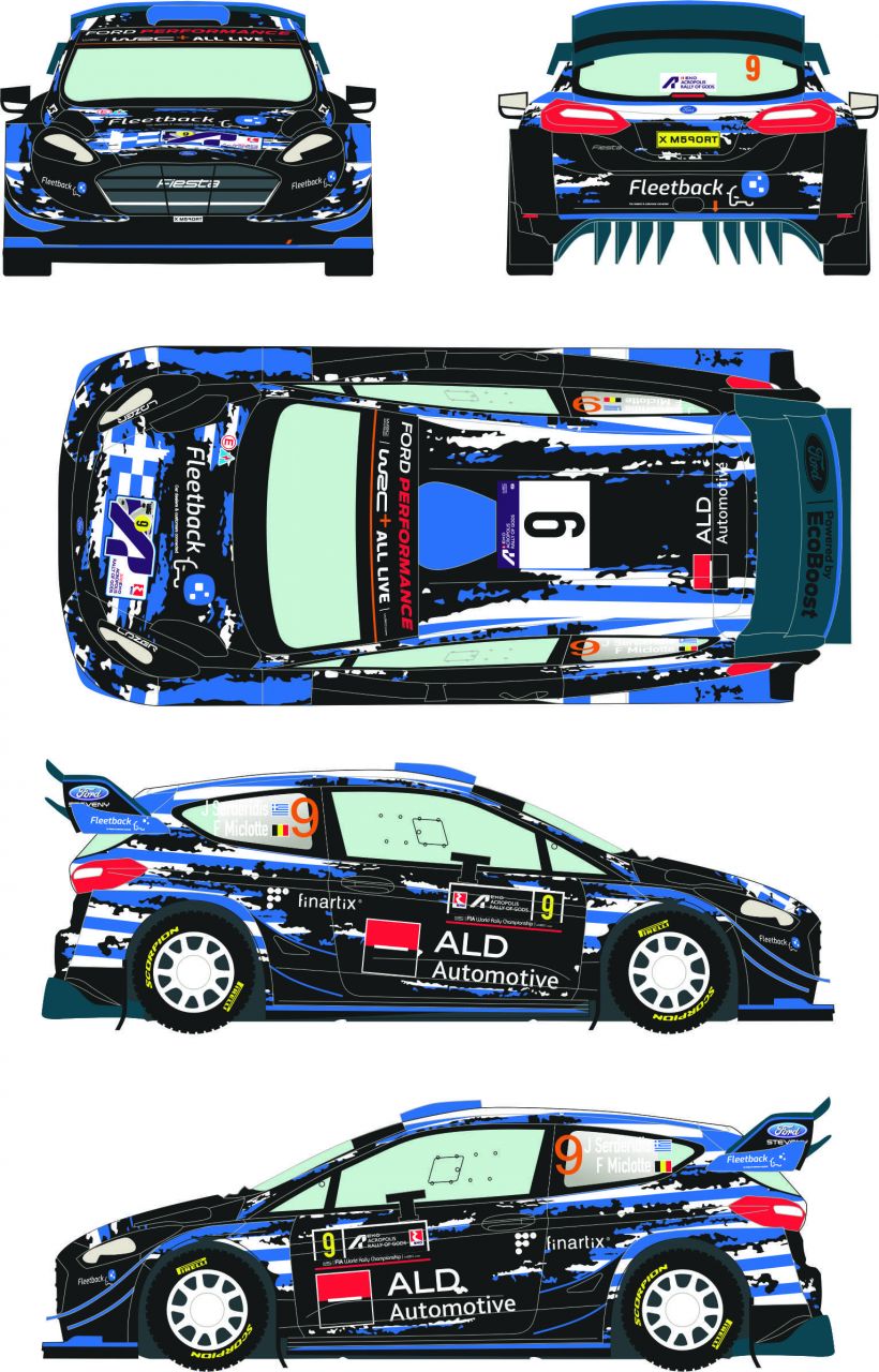 Racing Decals 43 RD24/029 Decal Ford Fiesta WRC #9 Acropolis Rally of the Gods 2021