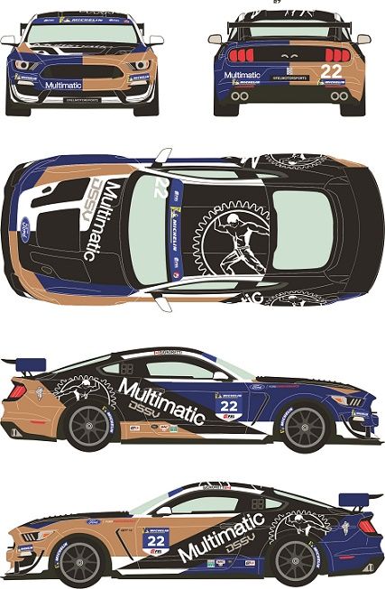 Racing Decals 43 RDE24/053 Decal Ford Mustang GT4 #22 Sports Car Championship Cananda - Mosport 2021