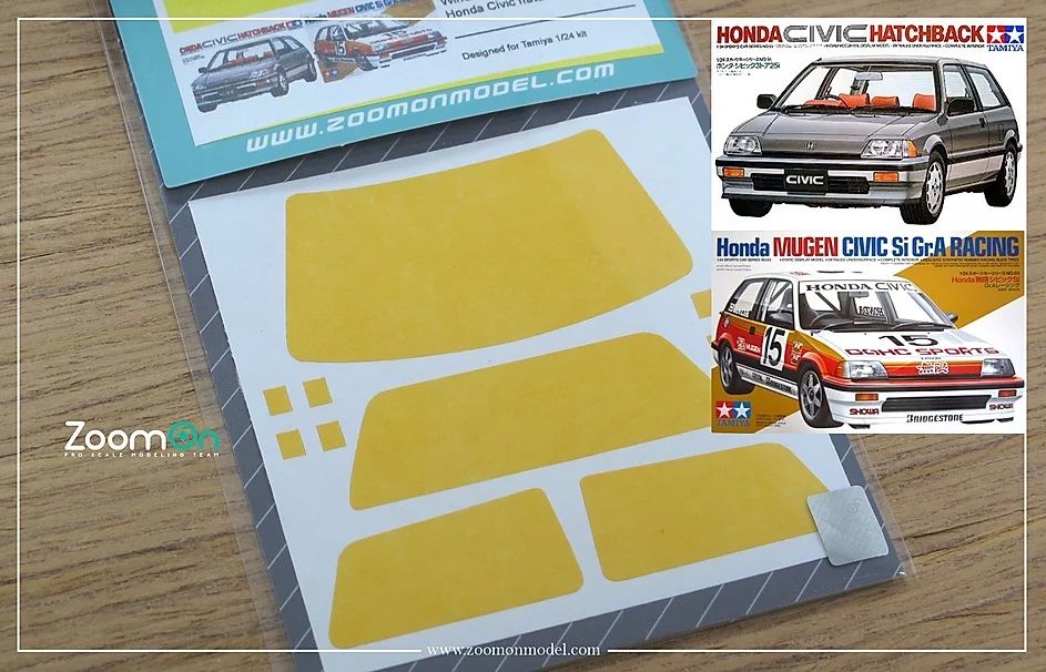 ZoomOn ZD066 Window & light painting masks - Honda Civic hatchback