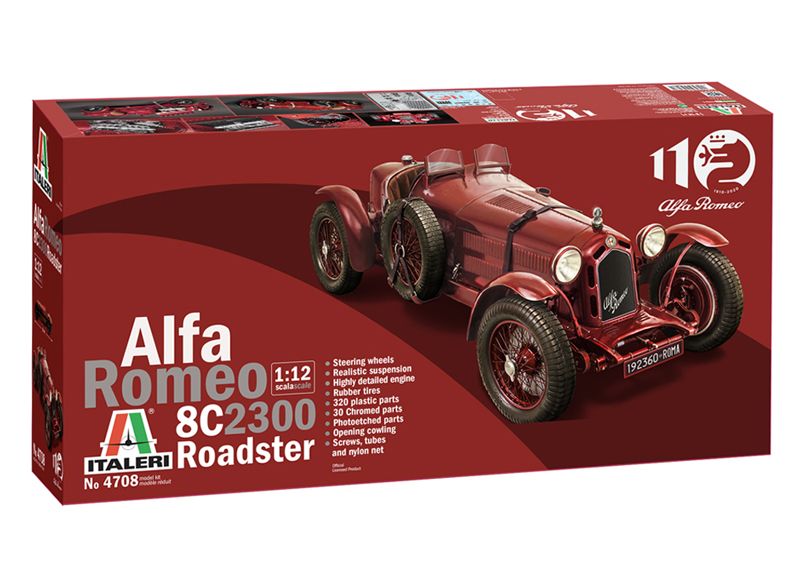 Italeri 4708 Alfa Romeo 8C 2300 Roadster 100th