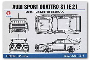 Hobby Design HD02-0436 Audi Sport Quattro S1 [E2] Detail-up Set For Beemax