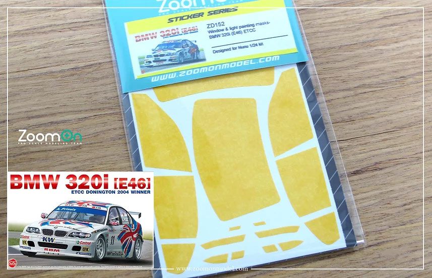 ZoomOn ZD152 Window & light painting masks - BMW 320i (E46) ETCC