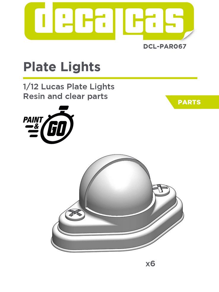Decalcas PAR067 Lucas plate lights 1/12