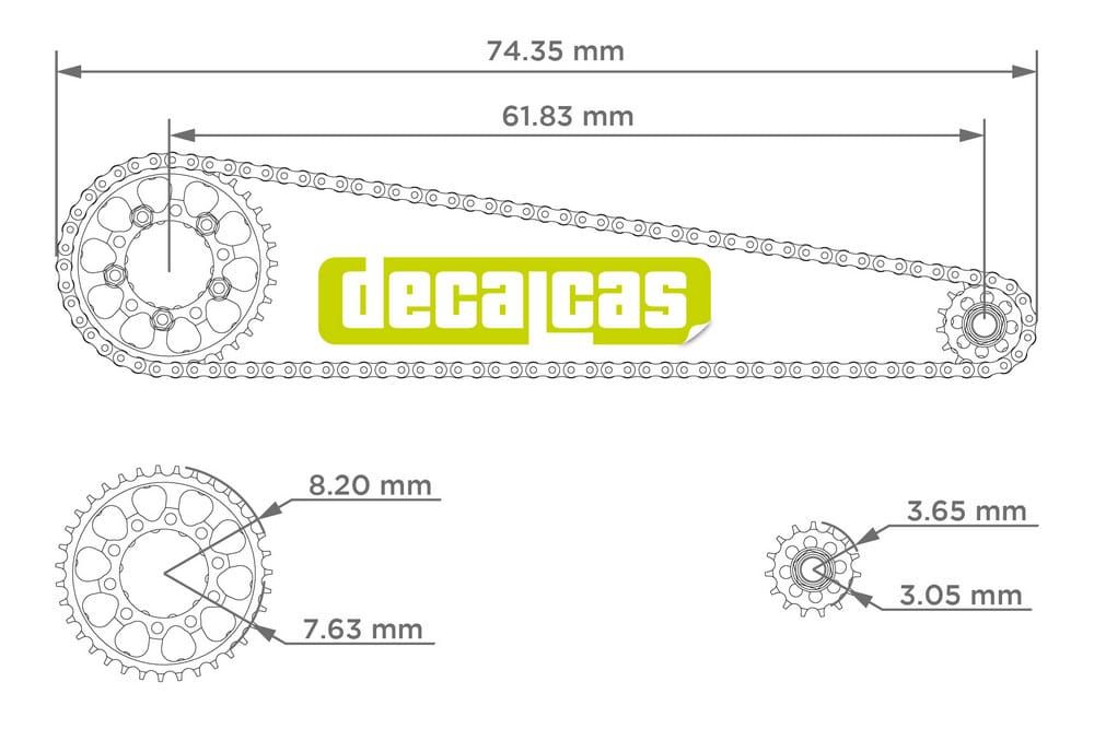 Decalcas PAR071 Suzuki GSX-RR Chain set