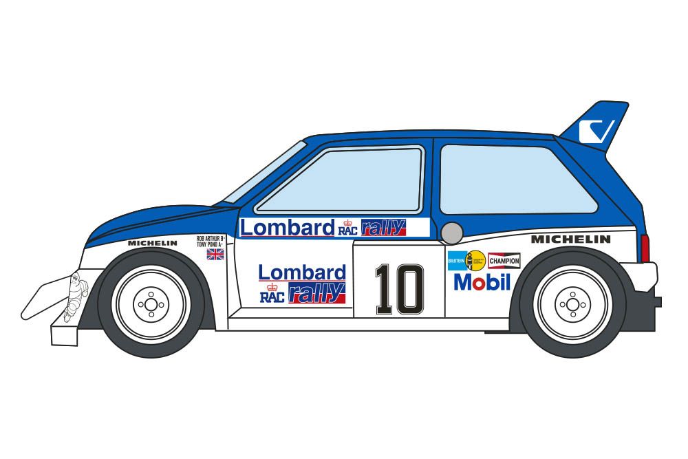 Decalcas DEC039 MG Metro 6r4 - 41. Lombard RAC Rally 1985 #10 - Pond Tony + Arthur Rob (Third)