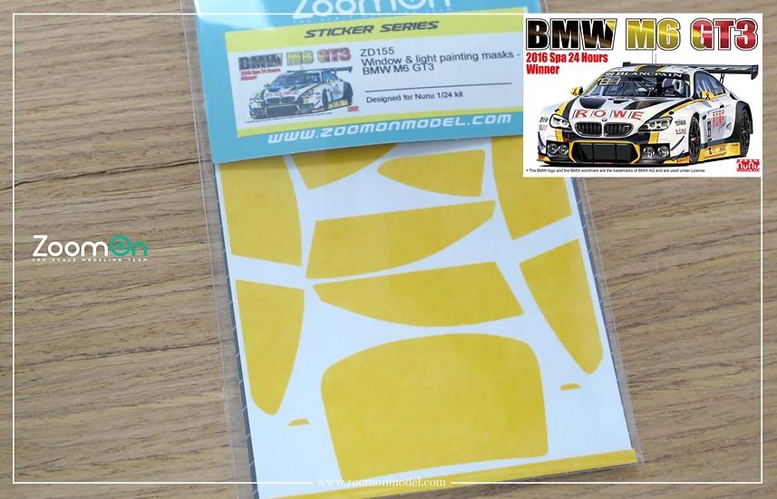 ZoomOn ZD155 Window & light painting masks - BMW M6 GT3