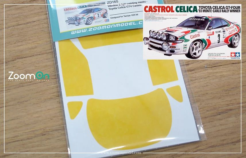 ZoomOn ZD165 Window & light painting masks - Toyota Celica GT4 Castrol