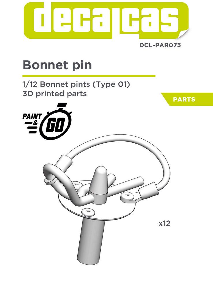Decalcas PAR073 Bonnet pin