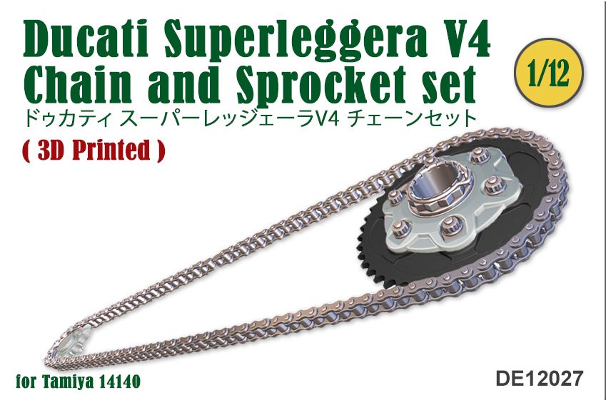 Fat Frog DE12027 Ducati Superleggera V4 Chain & Sprocket set (Tamiya)