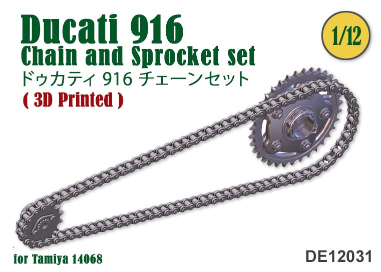 Fat Frog DE12031 DUCATI 916 Chain and Sprocket set (for Tamiya 14068)