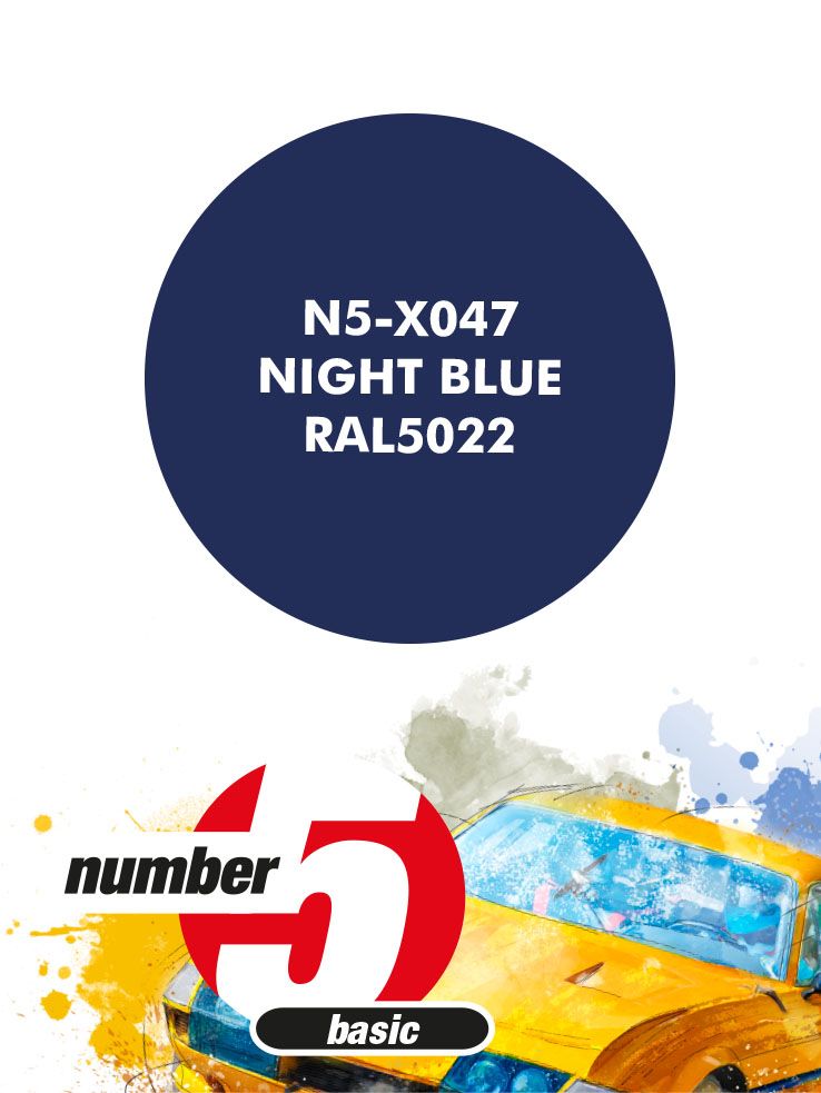 Number 5 N5-X047 Night Blue RAL5022