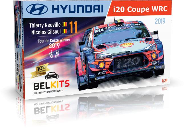 Belkits BEL014 Hyundai I20 Coupe WRC Tour de Corse Winner 2019