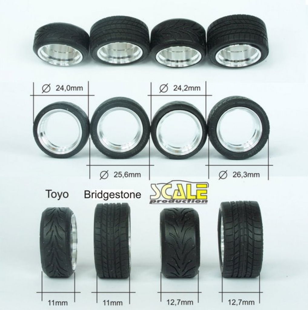 Scale Production SPRF24147 17 Volk Racing TE37V with Toyo