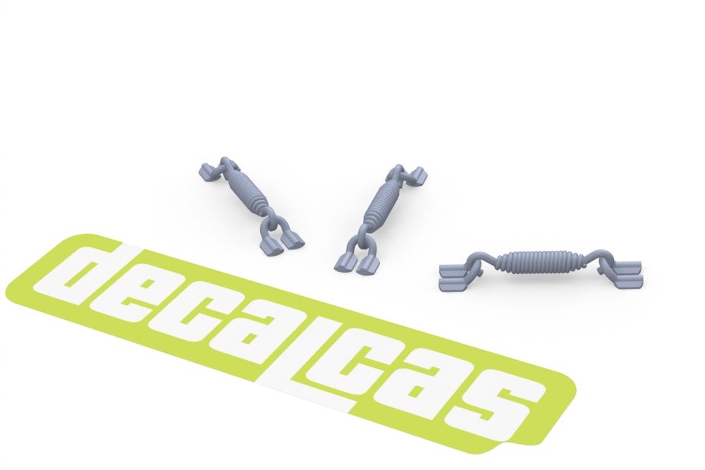 Decalcas PAR087 Detail for 1/12 scale models: Short springs for exhausts - Type 1 (20 units/each)