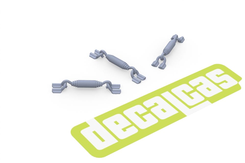Decalcas PAR087 Detail for 1/12 scale models: Short springs for exhausts - Type 1 (20 units/each)