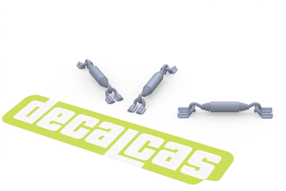 Decalcas PAR088 Detail for 1/12 scale models: Long springs for exhausts - Type 2 (20 units/each)