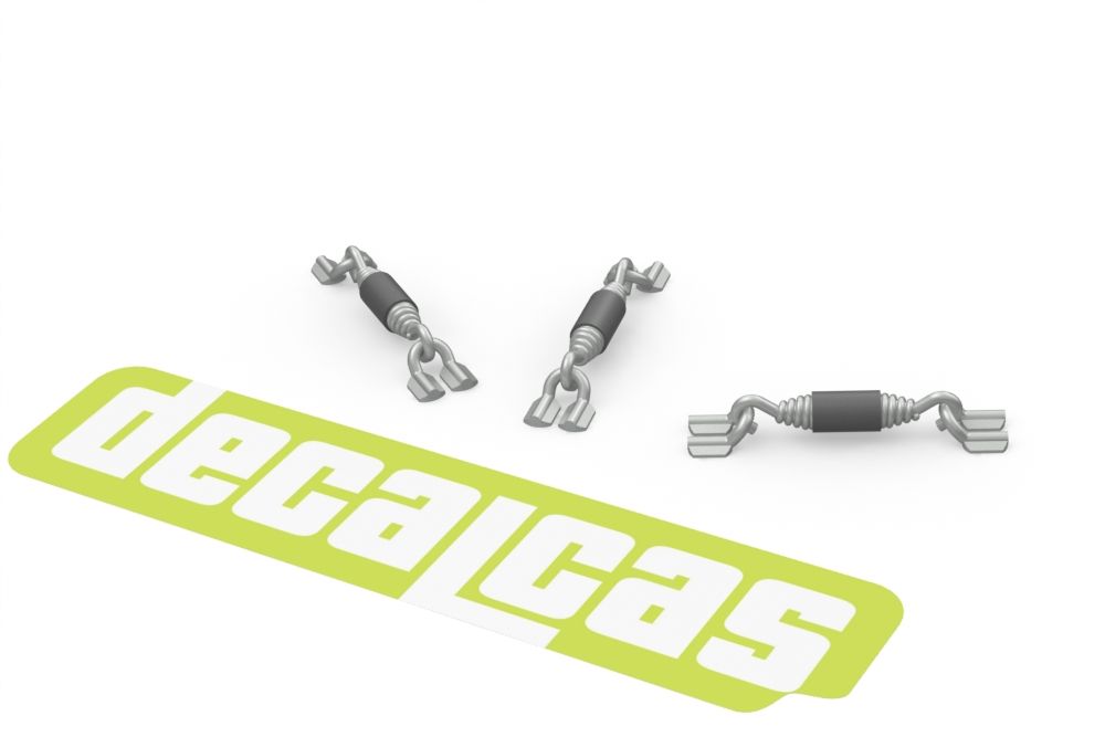 Decalcas PAR089 Detail for 1/12 scale models: Short springs for exhausts - Type 2 (20 units/each)