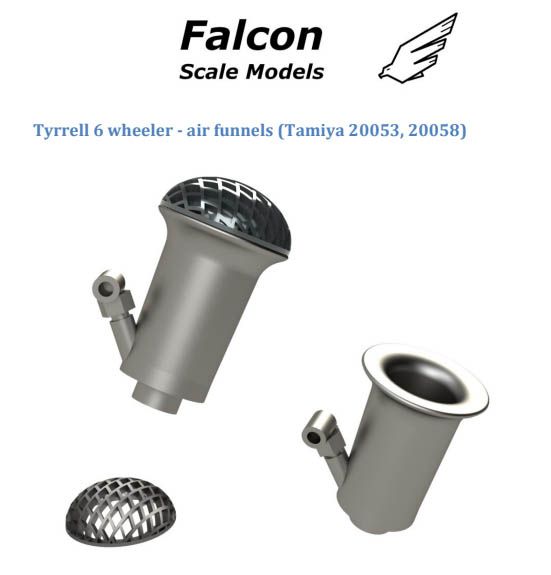 Falcon Scale Models FSM-02-C Air funnel for 1/20 scale models: Tyrrell Ford P34 (10+10 units/each)