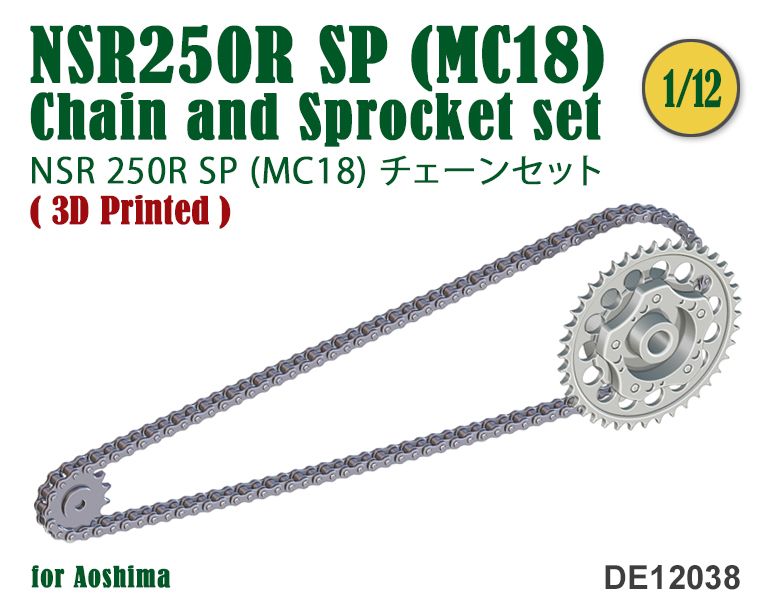 Fat Frog DE12038 Chain & Sprocket set for MC18 NSR250R SP '88-'89