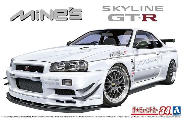 Aoshima 05986 NISSAN SKYLINE GT-R R34 MINES