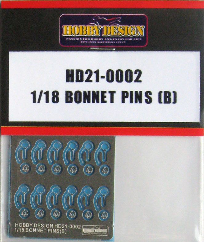 Hobby Design HD21-0002 1/18 Bonnet Pins (B)