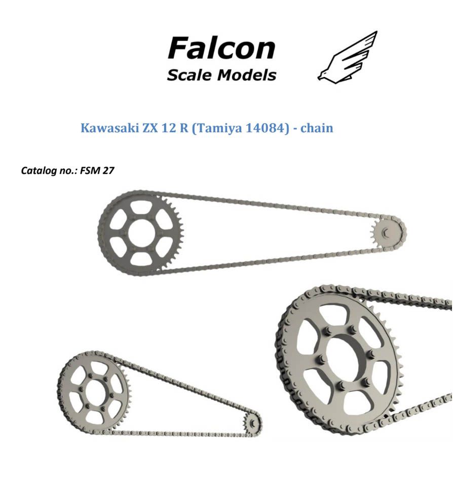 Falcon Scale Models FSM27 Chain set for 1/12 scale models: Kawasaki ZX12R