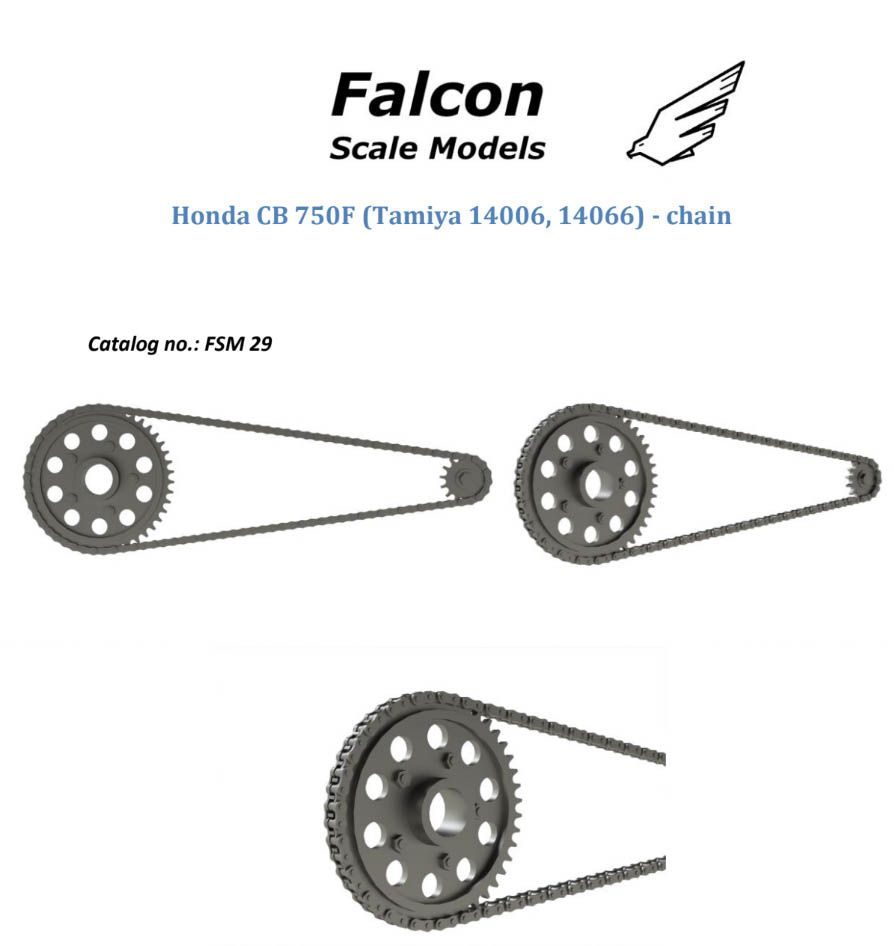 Falcon Scale Models FSM29 Chain set for 1/12 scale models: Honda CB 750F