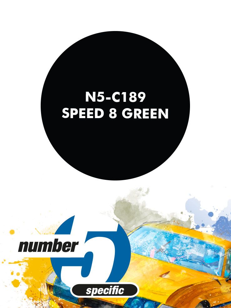Number 5 N5-C189 Paint for airbrush: Speed 8 Green (1x30ml)