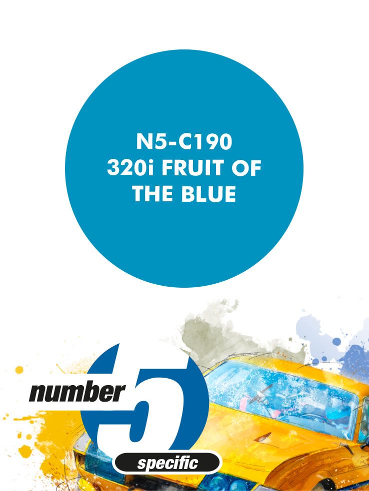 Number 5 N5-C190 Paint for airbrush: 320i Fruit of the Loom Blue (1x30ml)