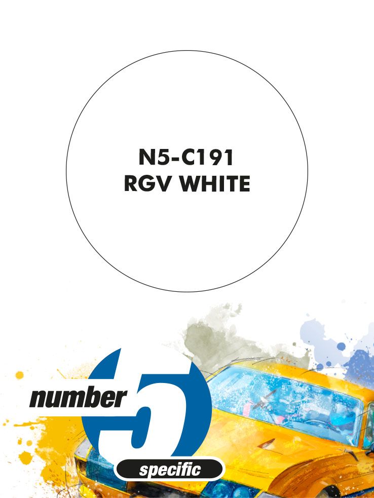 Number 5 N5-C191 Paint for airbrush: RGV White (1x30ml)