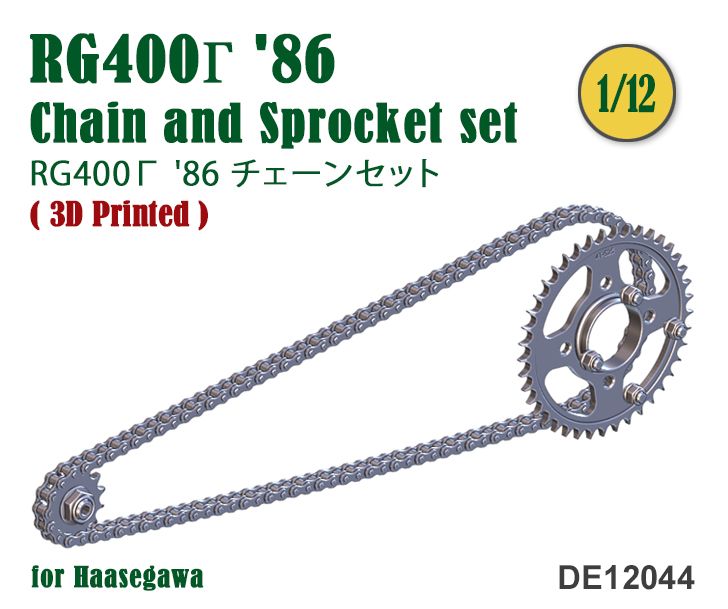 Fat Frog DE12044 Chain & Sprocket set for RG400Γ '86