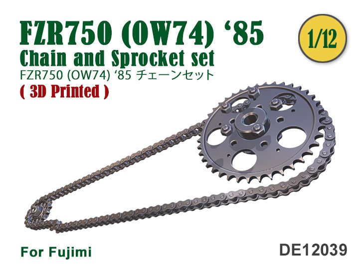 Fat Frog DE12039 Chain & Sprocket set for FZR750 (OW79) '85