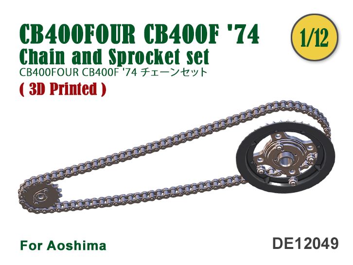 Fat Frog DE12049 Chain & Sprocket set for CB400FOUR CB400F '74