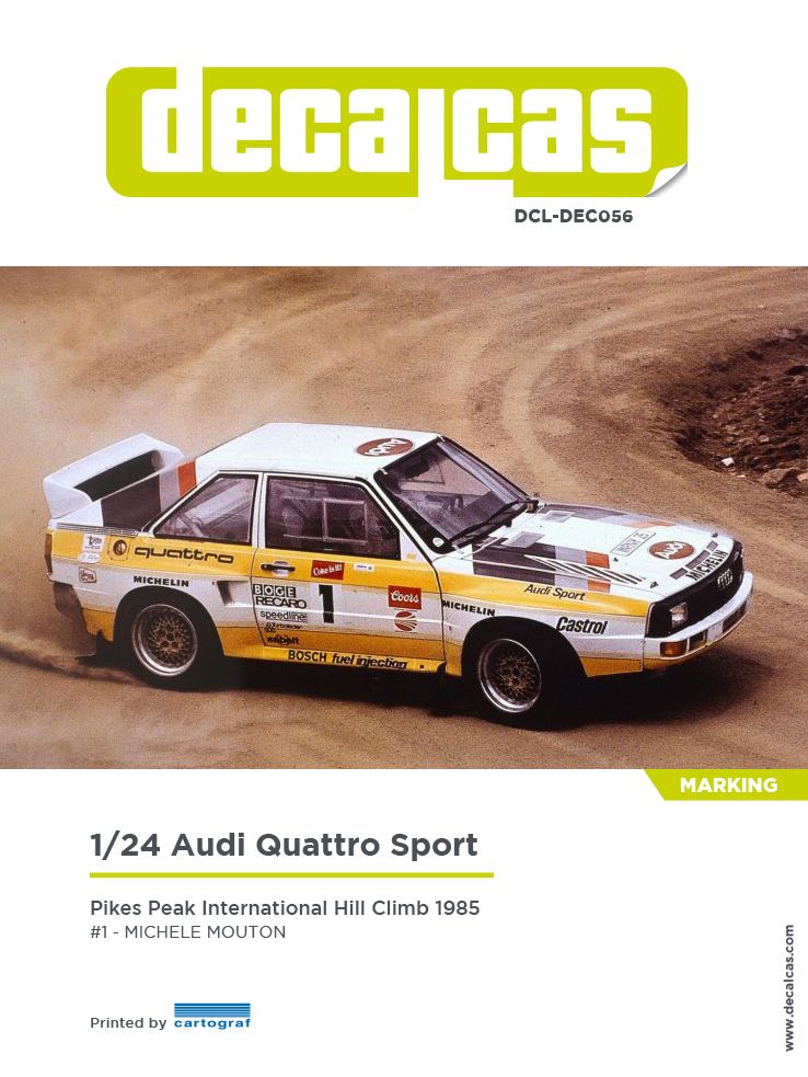 Decalcas DEC056 Audi Quattro Sport Team Audi Sport - Pikes Peak Climb Hill Race 1985