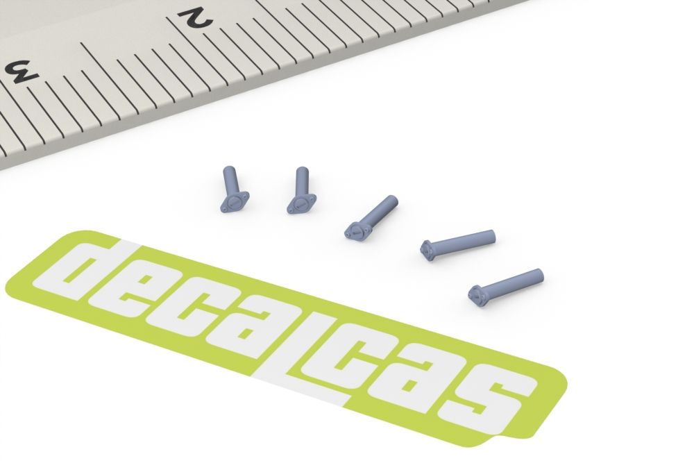 Decalcas PAR101 Bonnet pins for 1/24 scale models: Dzus quick release fasteners - Type 1 (20 units/each)