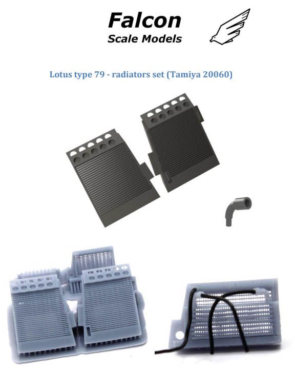 Falcon Scale Models FSM-10-C Detail up set for 1/20 scale models: Lotus Ford Type 79: Radiators