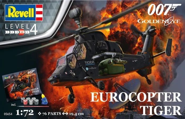 Revell 5654 James Bond Eurocopter Tiger Golden Eye Gift Set