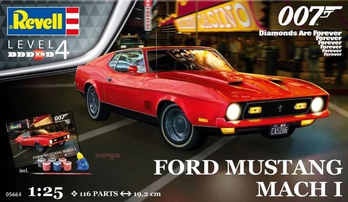 Revell 5664 James Bond Ford Mustang Mach 1 Gift Set