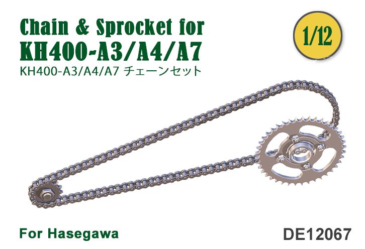 Fat Frog DE12067 Chain & Sprocket for KH400-A3/A4/A7