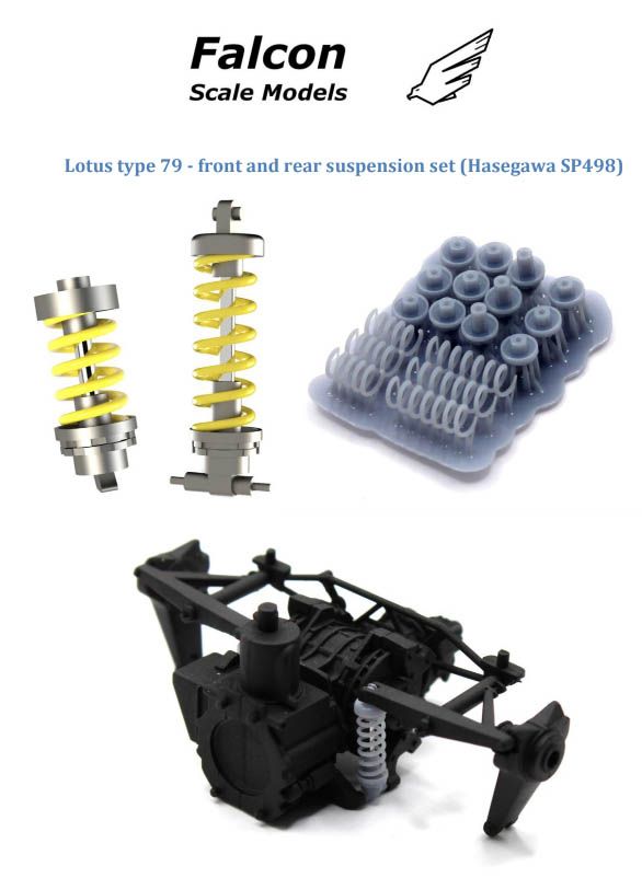 Falcon Scale Models FSM-11-C Detail up set for 1/20 scale models: Lotus Ford Type 79: Front and rear suspension