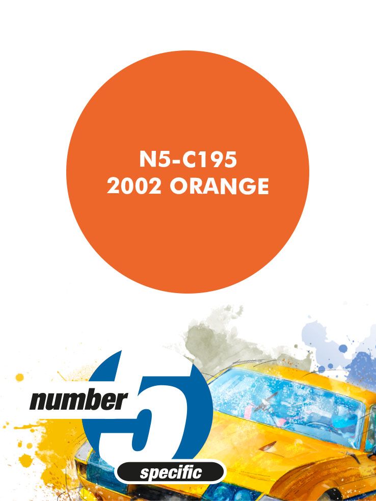 Number 5 N5-C195 Paint for airbrush: 2002 Orange (1x30ml)