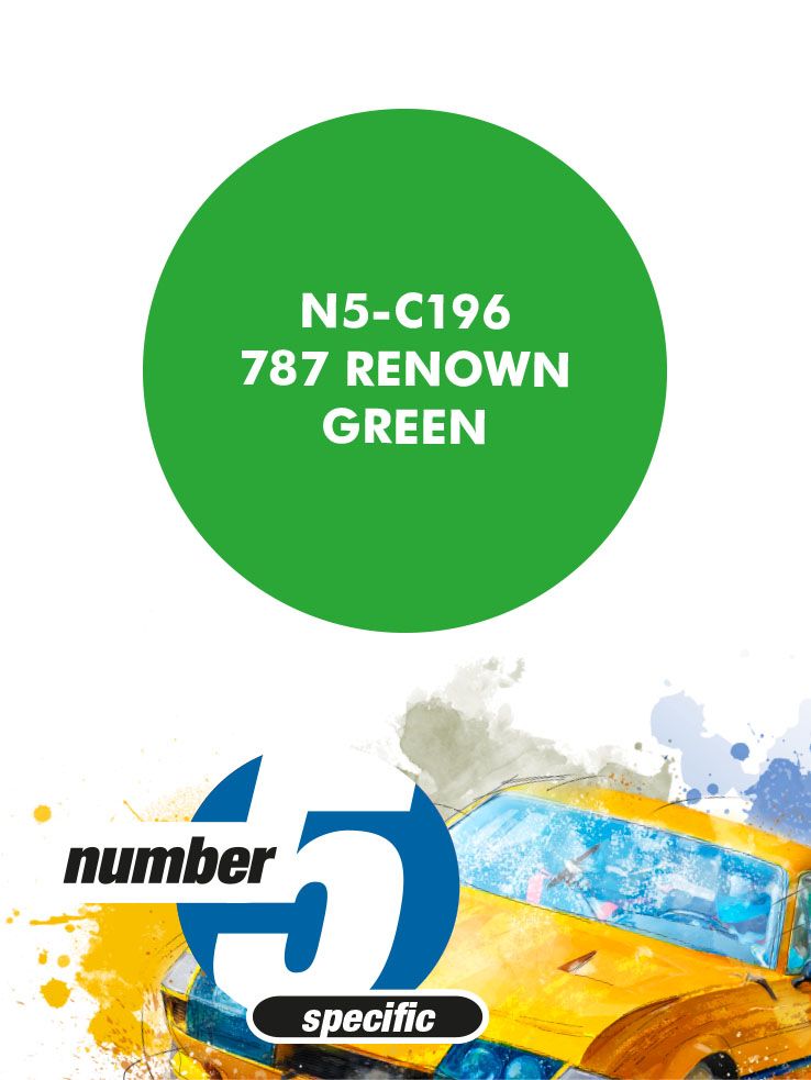 Number 5 N5-C196 Paint for airbrush: 787 Renown Green (1x30ml)
