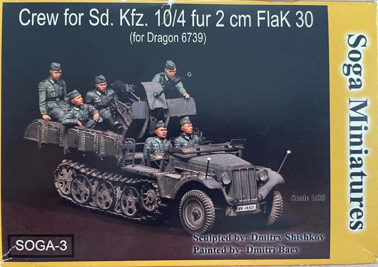 Soga Miniatures SOGA-3 Crew for Sd.Kfz.10/4 fur 2cm FlaK 30 (for Dragon 6739)