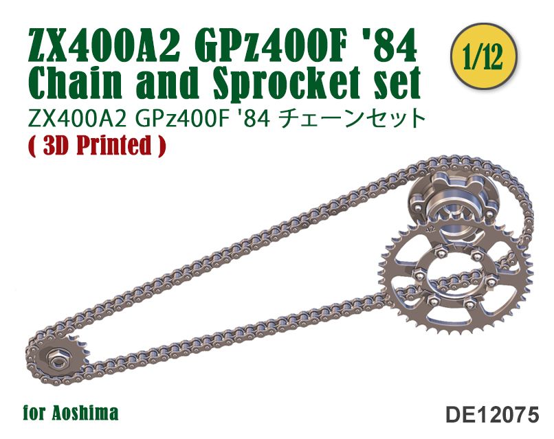Fat Frog DE12075 Chain & Sprocket set ZX400A2 GPz400F '84 / Z400GP '82