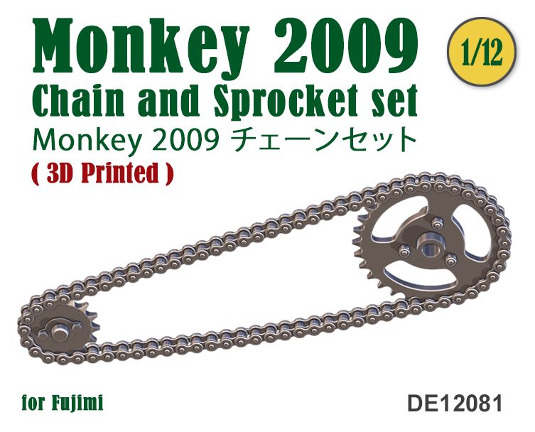 Fat Frog DE12081 Monkey 2009 Chain & Sprocket set (Fujimi)