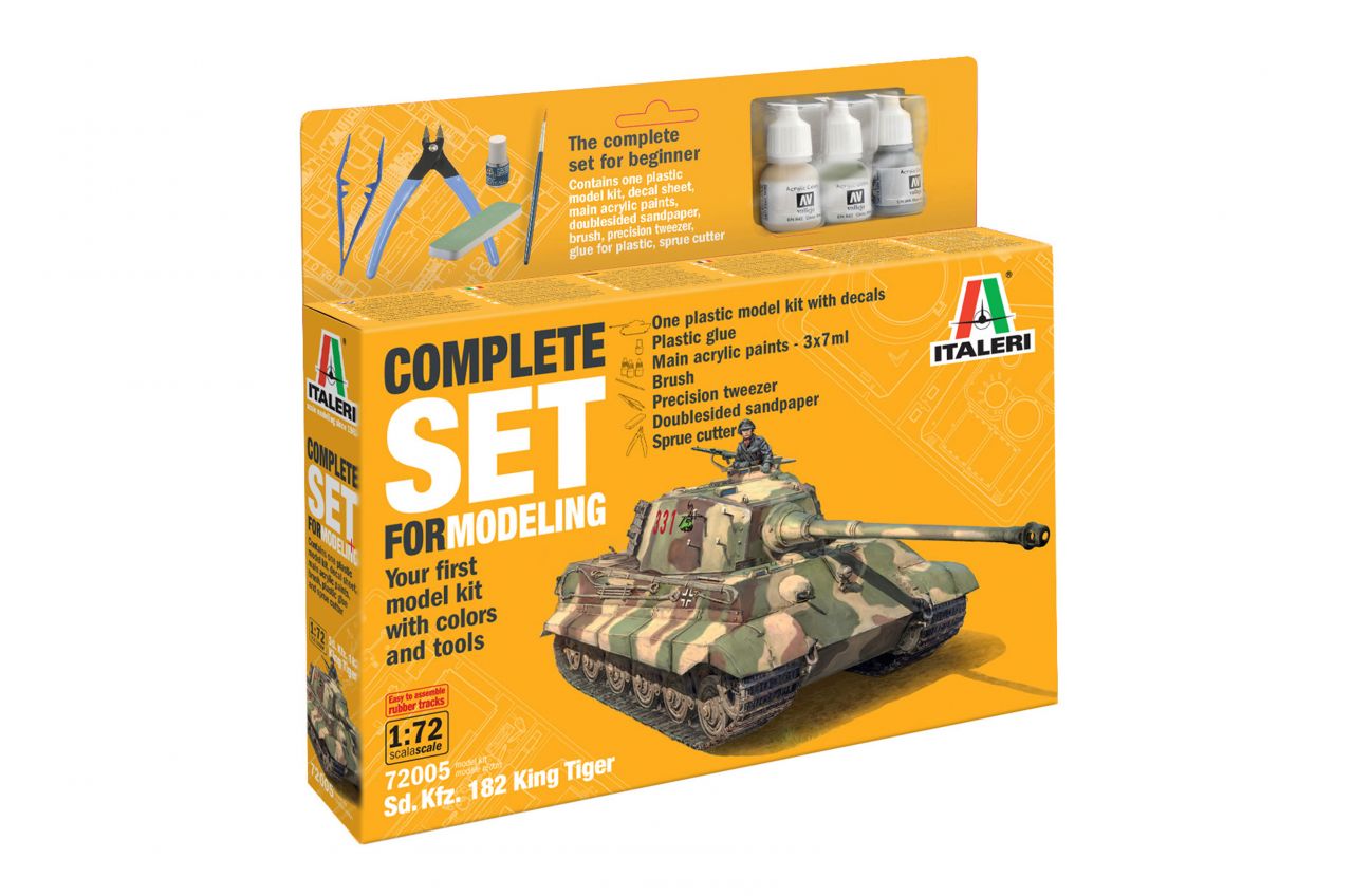 Italeri 72005 Sd. Kfz. 182 King Tiger - Complete Set For Modeling - Starter kit