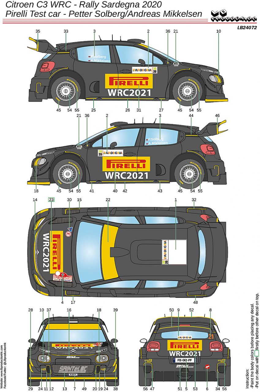 LB Production LB24072 Citroen C3 WRC - Rally Sardegna 2020 - Pirelli Test car - Petter Solberg-Andreas Mikkelsen