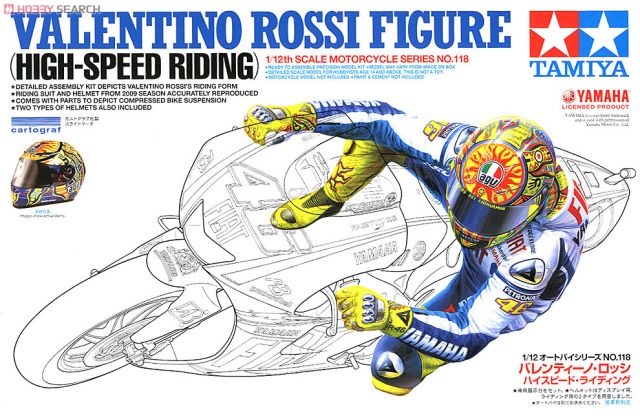 Tamiya 14118 Valentino Rossi Rider Figure (High Speed Riding Type)